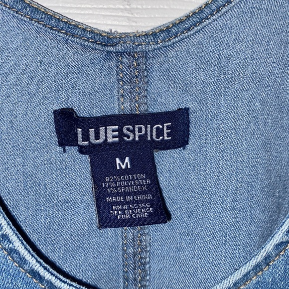 3/$30 Vintage Blue Spice Jean Dress - Picture 5 of 10